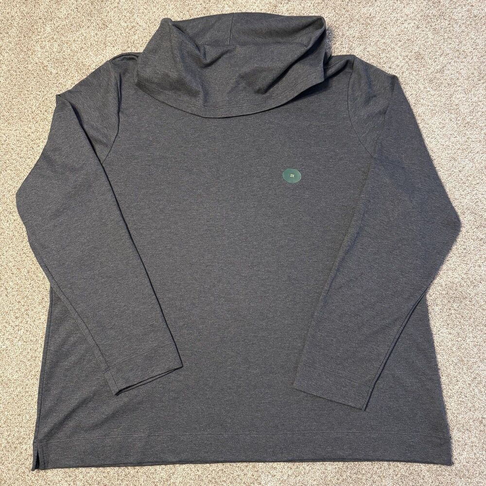 L.L.Bean Traditional Fit Supima Cotton Turtleneck Shirt Grey Size 2X